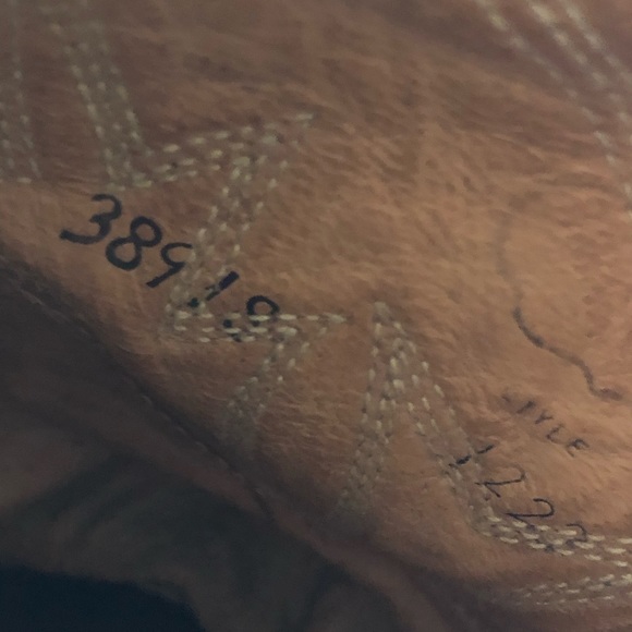 Nocona VINTAGE two tone brown western boots  stitch design size 8 women/6.5 men - Picture 5 of 12